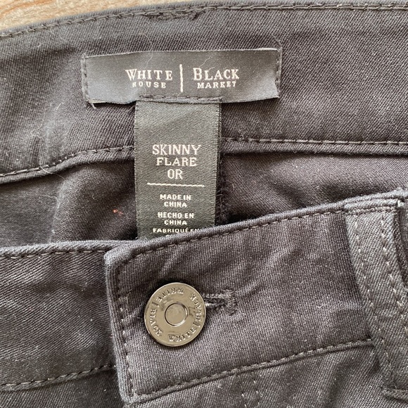 WHBM Skinny Flare Black Pants - Picture 2 of 5